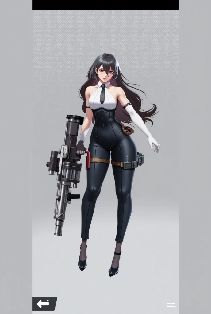 thick hips, thick thighs, platform heels, high cut leotard, huge breast, thin waist, ponytails hair, weapon, pale skin, gun, angry look, scream, thick body, military camouflage, fighting, angry look, moan, open mouth,