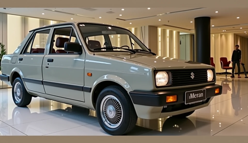 Back view of painted cream with shiny clour 2025 Suzuki Mehran sleek in ...