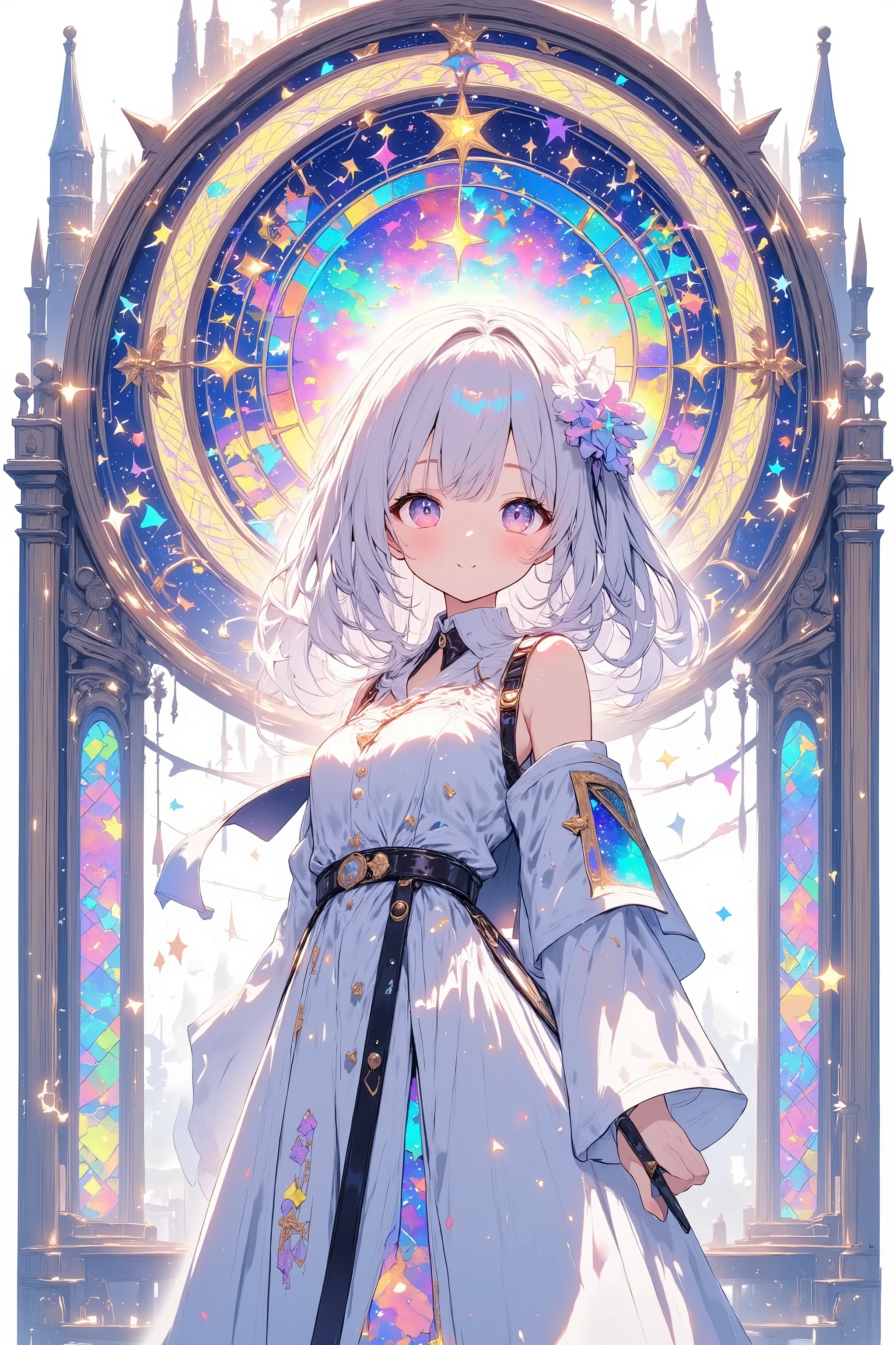 ((Tarot Cards)), Wearing a pale aurora-like aura, glowing a ball made with magic in his right hand, a wizard costume, a dark magician, dark magic, a dark and meaningful work that is generally dark, red eyes,