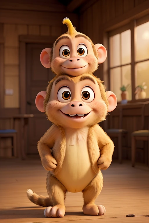 Monkey talking to a wise monkey