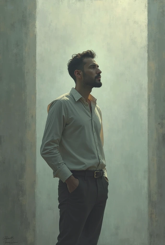 Man leaning against a window, wearing a green nightgown, standing near a window, with his hands on his hips wearing an old, torn white jockstrap ((underwear)), large and exposed thighs, undefined thighs, hairy thighs ((thighs)) ((HANDS ON HIP)) (HAIRY))