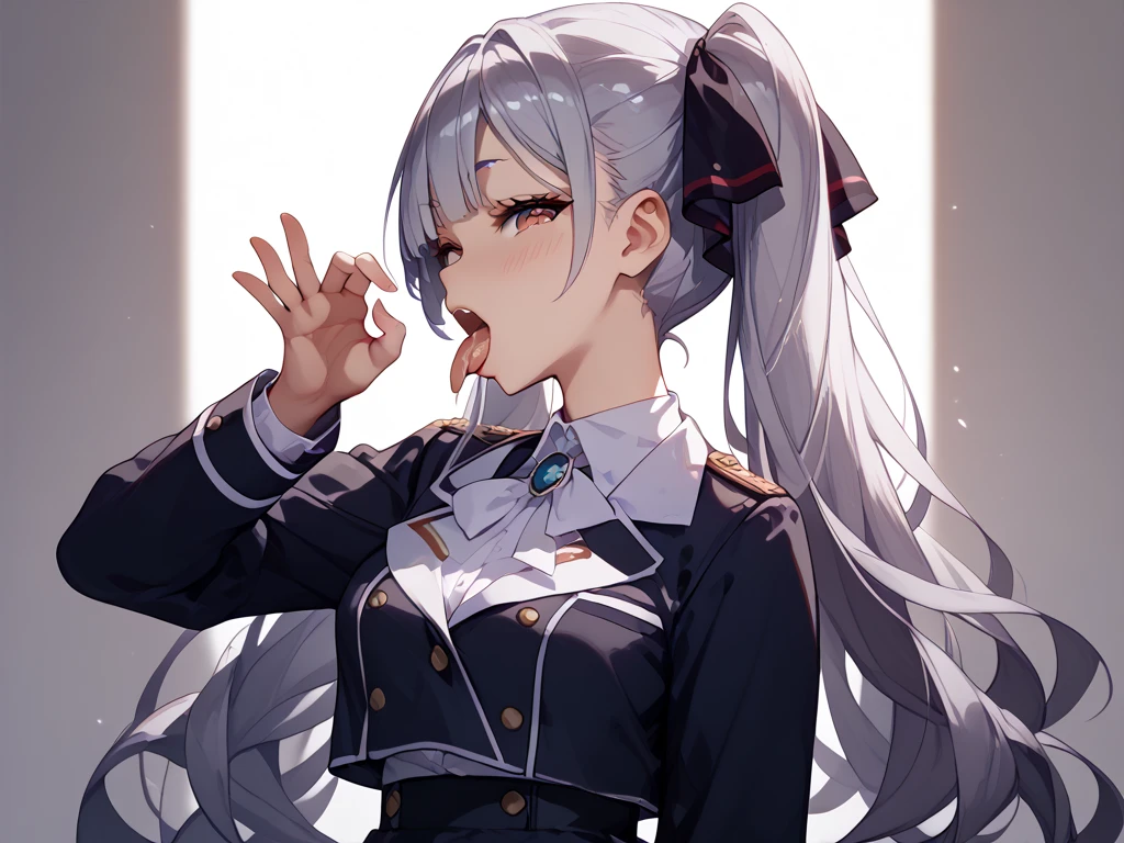 cum in mouth, closed mouth and eyes