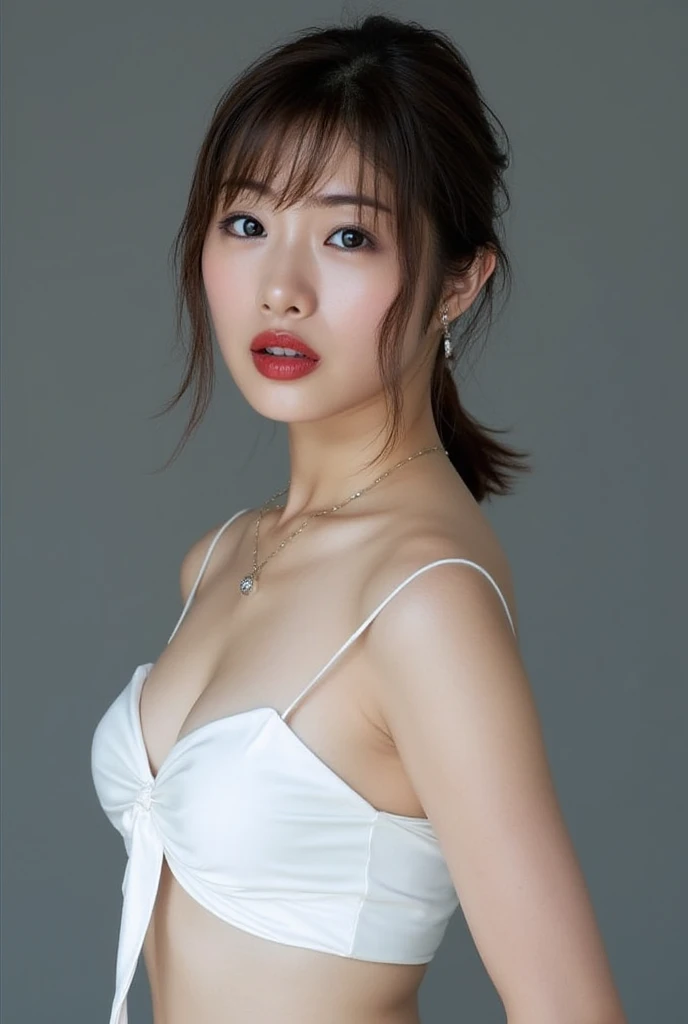 One girl, alone, masterpiece, View your viewers, Simple Background, White Background, ,Cowboy Shot, Black Dress, Happy,compensate, Maiyan,