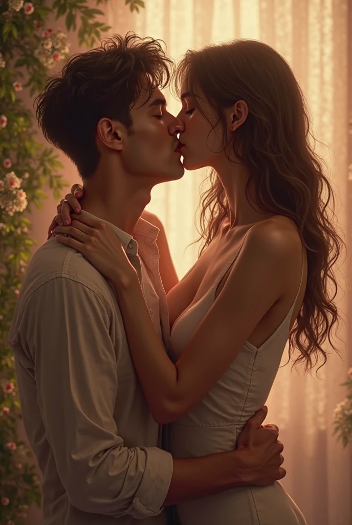 Olivia Casta breasts and Bradley James kiss
