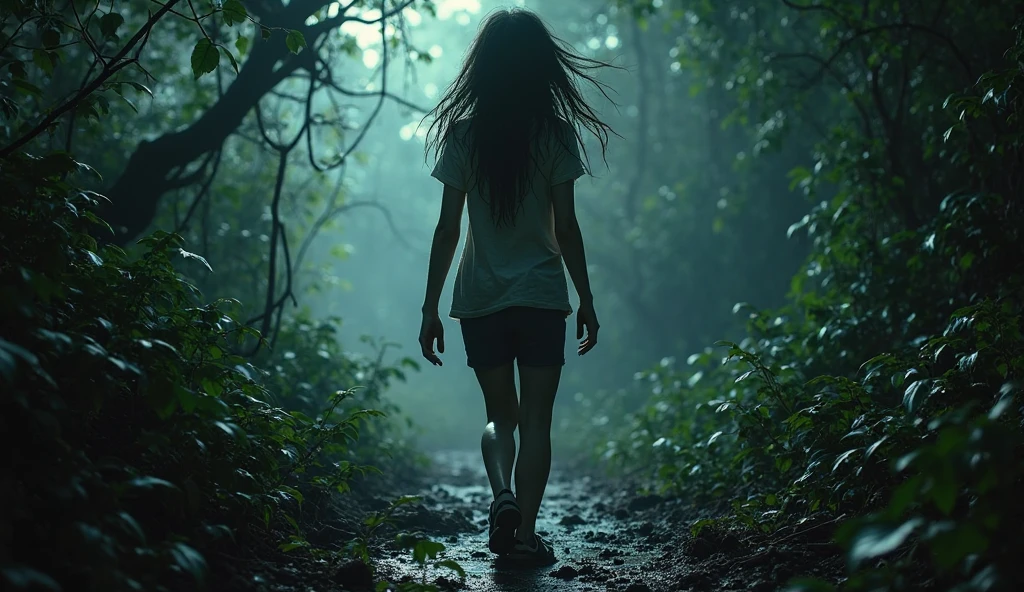 Haunted Jungle ke andar ek sadak aur use sadak per kar jo ki kharab ho chuki hai thodi si jismein ladki fasi Hui hai vah call Karti hai image