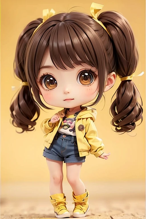 Estilo chibi, 1 garoto vestido em um moletom preto, e botas pretas, redphone on the neck，cabelos crespos, pele morena, olhos castanho escuro texturizado，pattern，arms spread open, pose frontal Pedras preciosas，Refinamento，pintura fina，Refinamento，infinitos detalhes，high-definition detail，K HD |