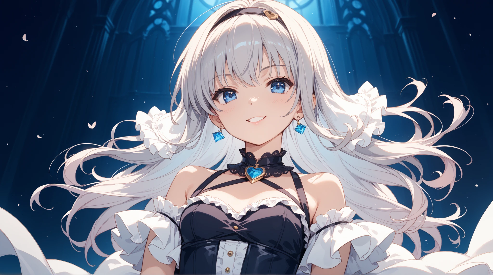 Cat Girl, Cat ear, Cat'tail, Cat'eyes, silk hat,
One Girl, エメラルドグリーンeyes, Silver Hair, Gray Hair, Striped Hair, gloves, Top Hat, white gloves, Blue Hat, Ahoge, black gloves, Long sleeve, Ascot, jewelry, brooch, Black Hat, Frills, Gray Hair, Striped Hair, gloves, have, white gloves, Blue Hat, Ahoge, black gloves, Long sleeve, Ascot, jewelry, brooch, Black Hat, Frills, One Girl