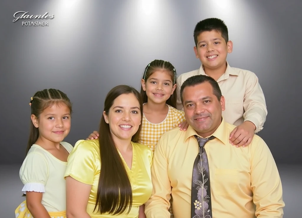 familia de tres integrantes, dad mom and a girl, de rasgos latinos, conviviendo en una la sala de una casa modesta, se les ve sonrientes con sonriza expuesta por estar juntos