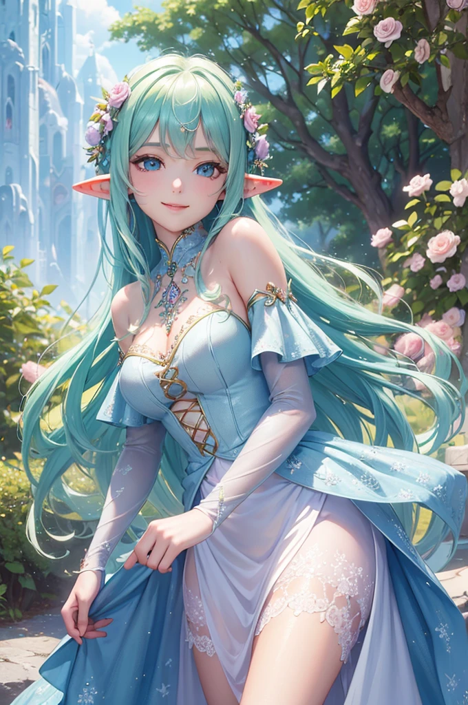 最high quality、1 woman elf on screen 、sexly, Beautifully decorated bra、Panties、Beautiful foam、、CourtyardShining fairy wings、Flower fractal art　　Beautiful Nature　　Separate swimsuit　、((cowboy shot 　))　　　　、see-throughbodystocking,underwear,Beautiful radiance,High-definition depiction, Realistic, 8K, Unity, beautiful Shot, light smile, Beautifully and vividly drawn, , Beautiful, beautiful, clear skin、sexly,beautiful underwear,Countless rays of light pouring down, Swirling Light, Raise one arm above your head, Intense light is emitted from the magic circle in front of the girl.   forest、Lots of leaves、green leaves、flower、Particles of light、Bedroom at night、Magic Palace、Fairy tale、
Romanticism,Cowboy Shot: The most beautiful form of chaos, Mr..々colour, Intertwined flowers, Particle,magical gentle light,smile,sexly,image quality、masterpiece、Beautiful Face、Super beautiful elf woman((Big breasted 22 year old office lady、Bust 100,Beautiful long ironed hair 、bionde hair,height: 165cm。、sexly、ANDsbian、、high quality、、Visual art、Written boundary depth、、ANDlf ANDars、、universe、Happy smile、gentle light、ANDlf forest、elegant、ticker beautiful decorative、、magic、forest、beautiful tiara、Beautiful bed、Beautiful Landscape、A kind smile、wonderful、Fluttering petals、Dance happily、、Cultivate fantasy、、Mystery light　Lots of flowers、、art、forest, palace, art,mystery,Ultra-high resolution,atmosphere A colorful and dreamy anime-style illustration of a young girl with beautiful hair,Beautiful Forest. surrounded by a kaleidoscope of colors and glowing lights. The background is filled with whimsical details and a magical atmosphere. --ar 3:4 --style raw --stylize 600 --niji 6、Throne Beautiful  エロnsfw