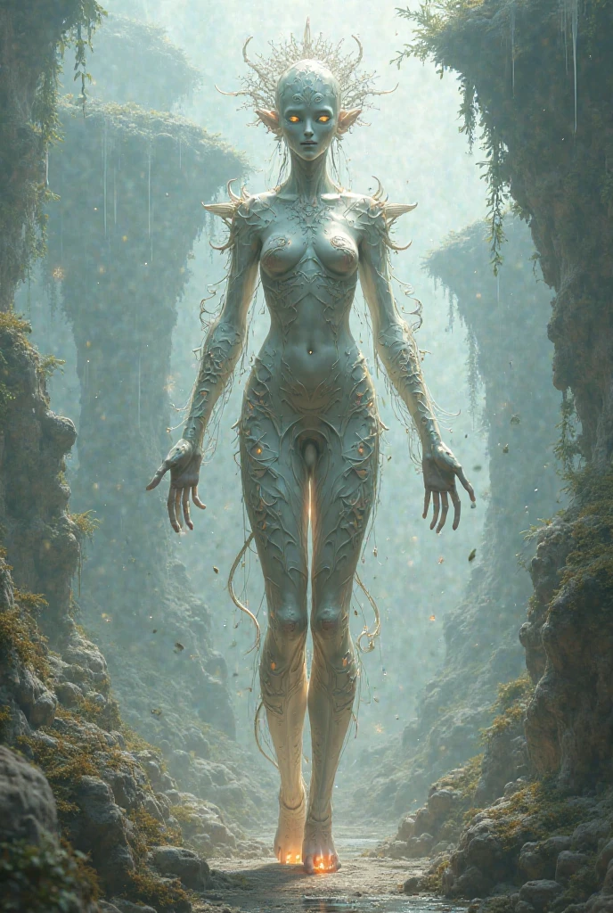 Woman with 3 head 8 arms big breast