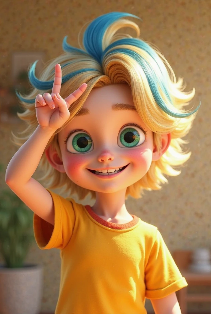 A closeup of a  with yellow hair and a white top, cabelo de fogo, cabelos flamejantes, cabelo feito de fogo, cabelo como fogo, her hair is made out of fire, her hair is on fire, cabelo laranja brilhante, projeto da  chifres exuberantes, cabelo louco, cabelos eletrificados, cabelo de cenoura, longos cabelos loiros flamejantes, cabelo funky, orange hair