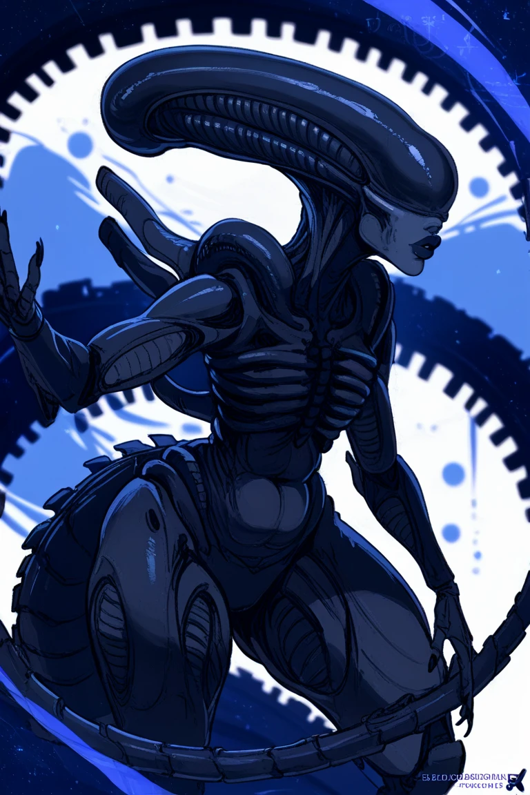 bra straps, xenomorph body, xenomorph