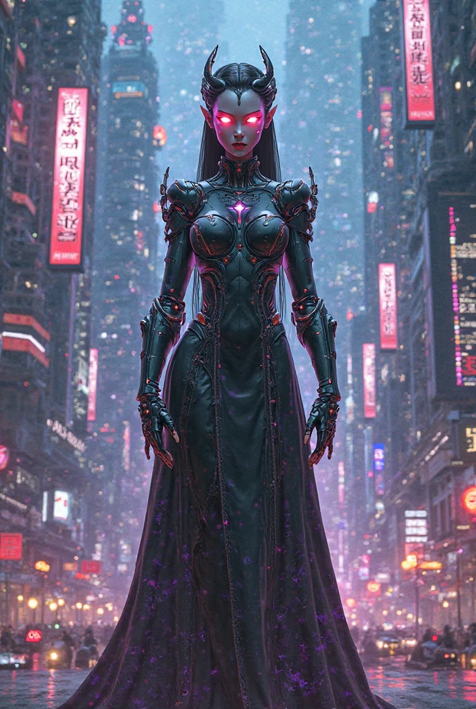 Mogal maa hindu Goddes with cyberpunk cosplay