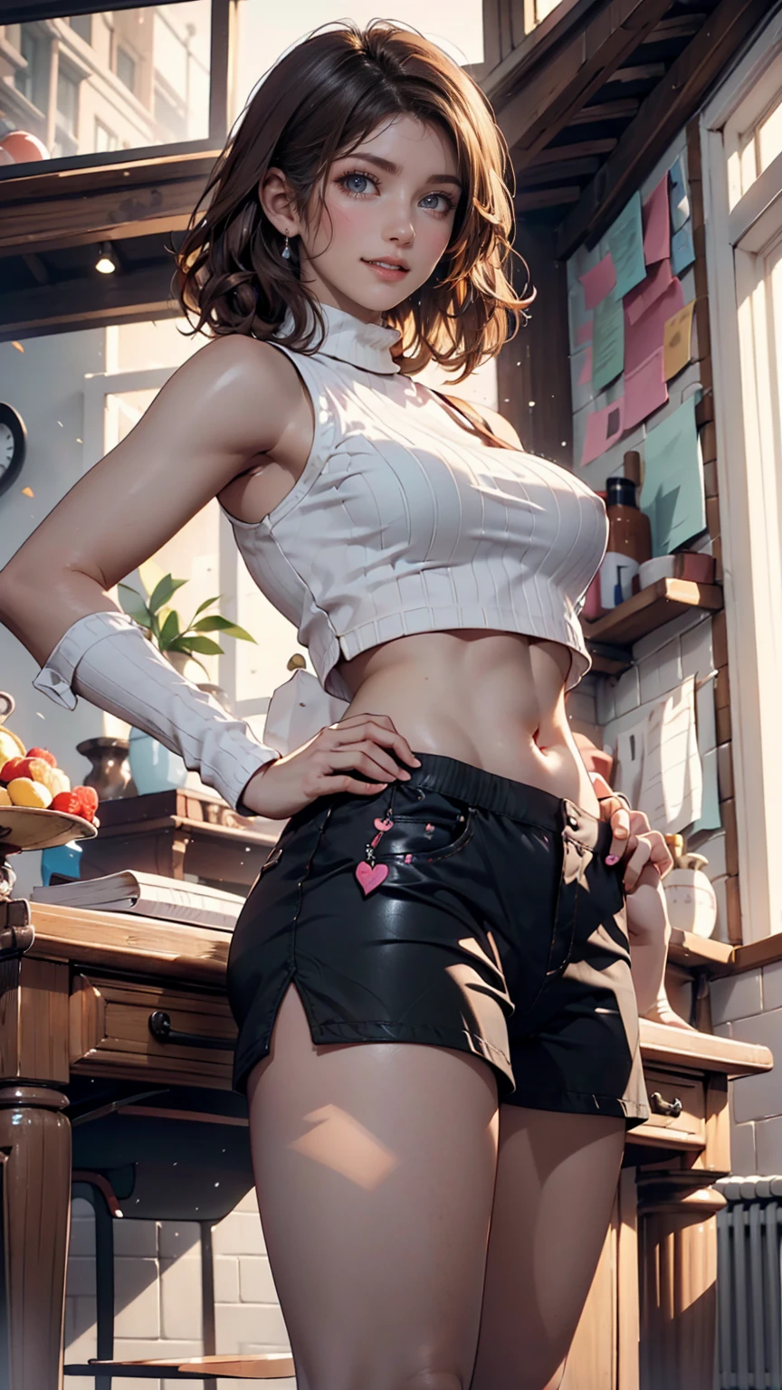 cat ears, 1girl, blue eyes, violet hair, big short fluffy hair, cat tail, vibrant, HD, black shirt, black booty shorts, accurate hands, very long black thigh socks, smug, big butt, big thighs, toned abs, no shoes, accurate legs, blush, drunk drinking black wine, half open eyes, masterpiece, HD, ((full body standing straight symmetrical, ))