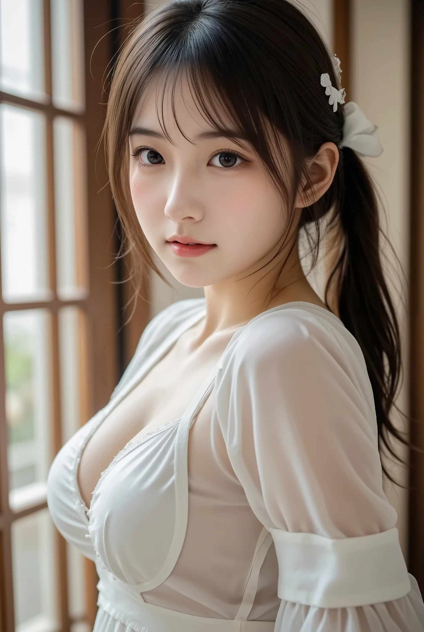 Best quality,masterpiece,ultra high res,(photorealistic:1.4),1girl,shoulder,charming,Looking at the camera,