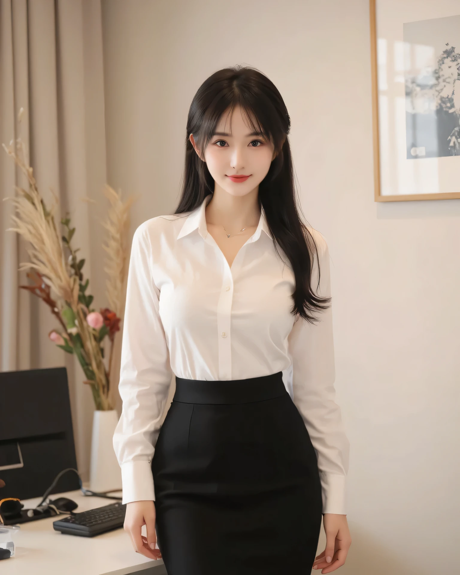 Asian style woman　OL風　cute vibe　