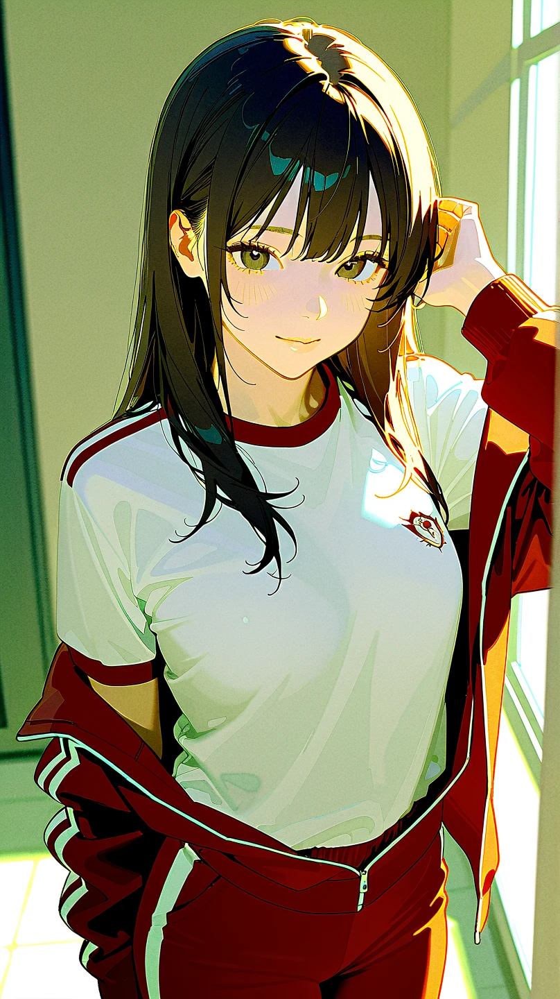 Volleyball player girl,summer,uniform,Indoor coat,8K, Highest quality, masterpiece