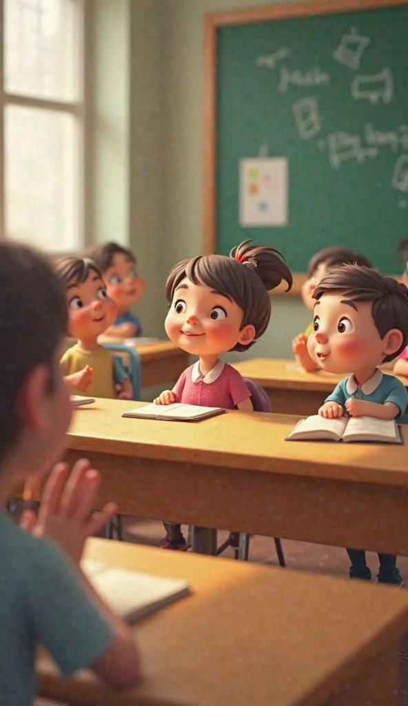 classroom, children aged 10 years, are sitting at a desk, Europeans,