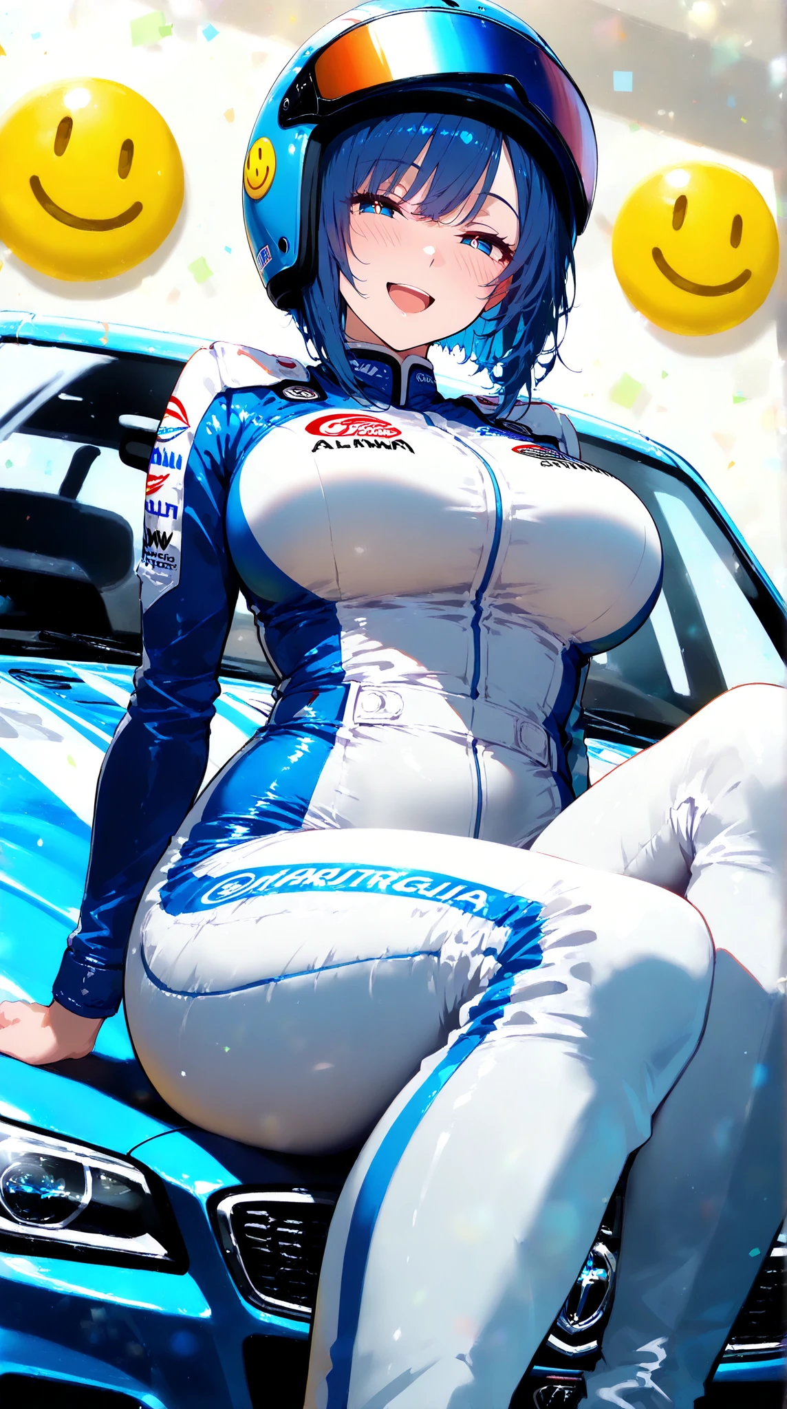 cute bunny girl,(((1girl))),((bunny girl with extremely cute and beautiful aqua hair)),(((bunny girl,anthro furry cute,bunny-girl))),(((bunny ears,bunny ears on head,big bunny ears))),
(large breasts:1.4),saggy breasts,(((aqua_hair ponytail:1.35,aqua_hair:1.3,colored inner hair,ear breathing,large hair))),((heterochromia:1.5, (aqua_eye and pink_eye))),intricate eyes,beautiful detailed eyes,symmetrical eyes,big eyes:1.3,((fat)),(((lustrous skin:1.5,bright skin: 1.5,skin tanned,shiny skin,very shiny skin,shiny body,plastic glitter skin,exaggerated shiny skin,illuminated skin,wet legs))),(spider lower abdomen,narrow waist,wide hip,athletic body,inflated legs,detailed body,(detailed face)),
cute,slutty,seductive,erotic,(nsfw),
zettai ryouiki,(((race queen style costume, attractive companion costumes,pit girl costume))),(magenta suit unbuttoned,magenta costume),(((huge cleavage))),cleavage cutout,((wet clothes,intricate outfit,intricate clothes)),
(dynamic pose:1.0),solo focus,embarrassed,(centered,scale to fit dimensions,Rule of thirds),
cyberpunk city by the ocean at night, with bright neon signs and dark stormy clouds and puddles, scenery:1.25,
artistic photography,(photography taken by sldr),highres, sharp focus, (ultra detailed, extremely detailed), (photorealistic artwork:1.37),(extremely detailed CG unity 8k wallpaper),((synthwave background theme)),(((vibrant colors))),(intricate background),(masterpiece),(best quality),