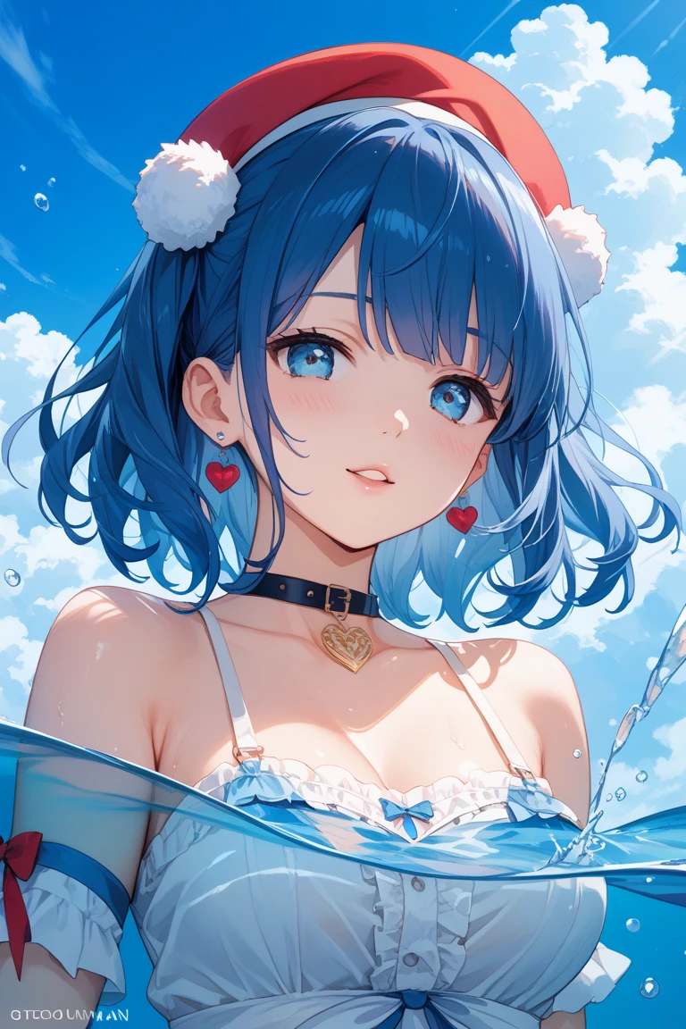 Swimwear、Concept Art、masterpiece、smile、Upper Body、high resolution、Playing in the sea