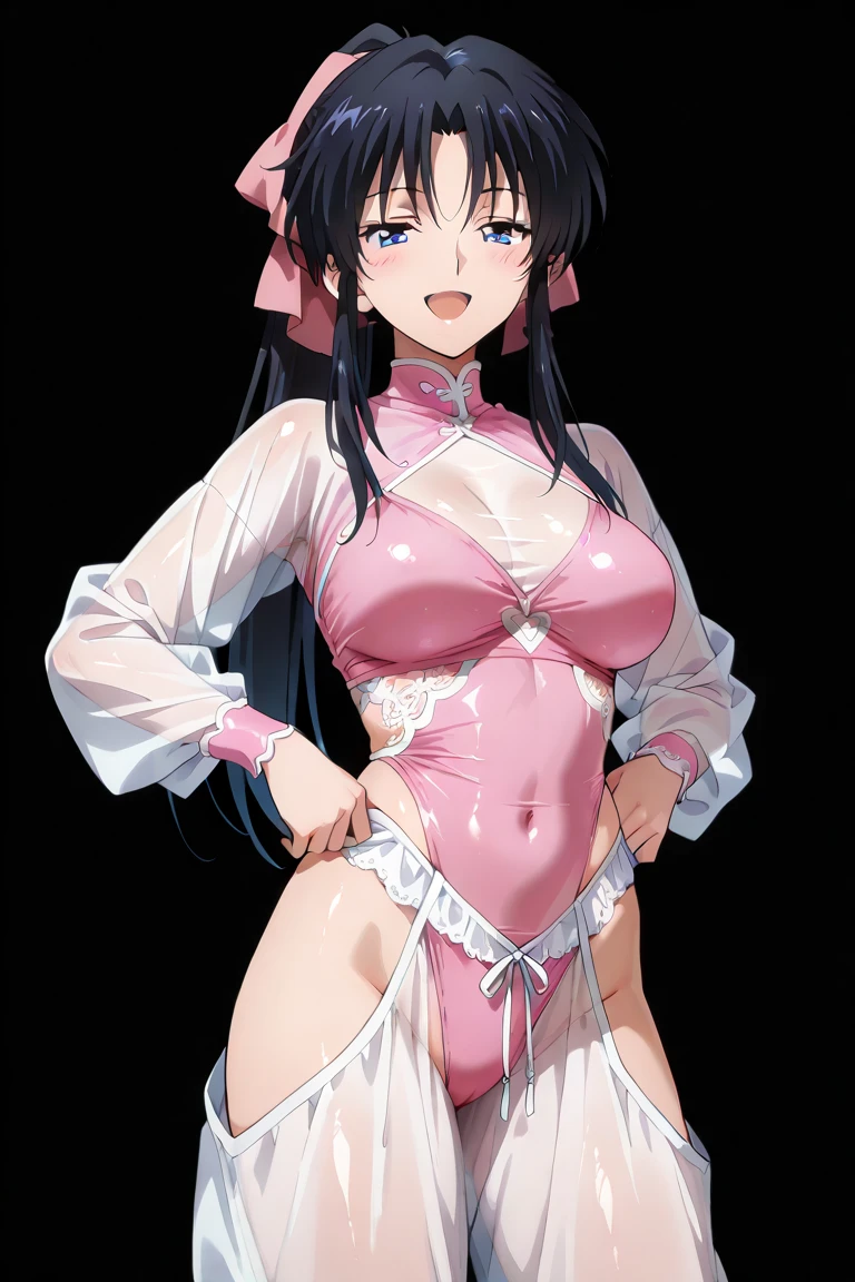Senran Kagura 8K, Best Quality, (photorealistic:1.4), raw photo, (curved body), (curved thighs), (huge breasts, perky breasts:1.4),