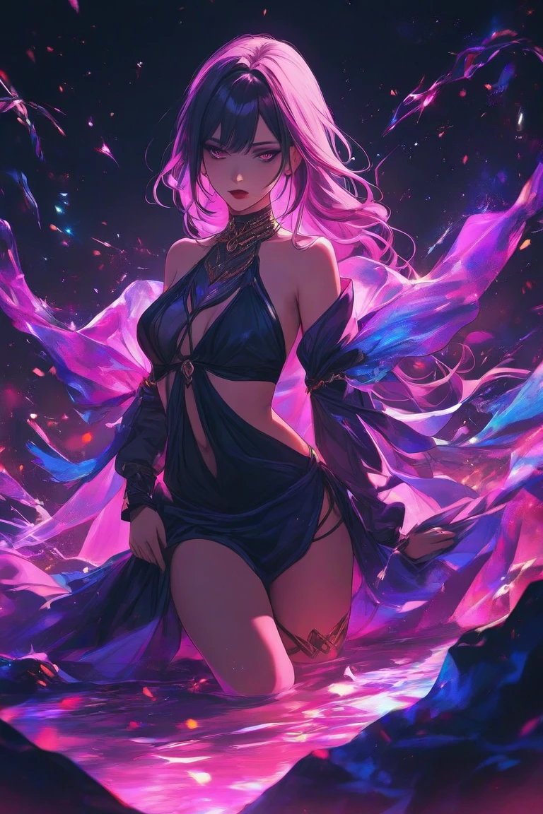 Painting of a woman with long and colorful hair, Beautiful digital illustrations, Amazing digital illustrations, Amazing digital art, Beautiful artwork illustration, Beautiful digital artwork, Beautiful digital art, Exquisite digital illustrations, Exquisite digital painting, very Beautiful digital art, Vivid digital painting, beautiful Amazing digital art, Psychedelic flowing hair, Colorful digital painting, Inspiring digital art, Stylized digital art