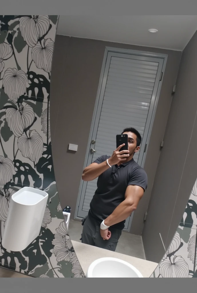 a 17 year old boy,short black hair,intense blue eyes,intense gaze,defined facial features,no facial hair,tall muscular build,broad shoulders,v-shaped body,wolf tattoo on right arm,full body focus,completely hairless,(best quality,4k,8k,highres,masterpiece:1.2),ultra-detailed,(realistic,photorealistic,photo-realistic:1.37),portrait,cinematic lighting,dramatic shadows,dynamic pose,highly detailed