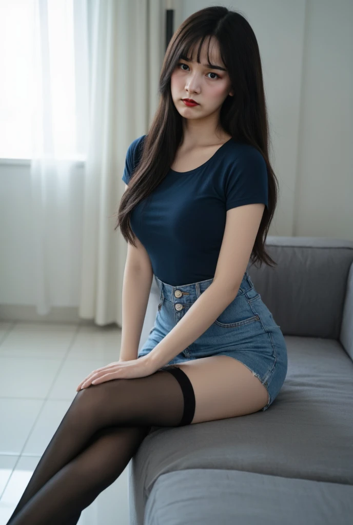 insert dildo under skirt、Female genitals、ディルドFemale genitalsに入ってる、Crisp