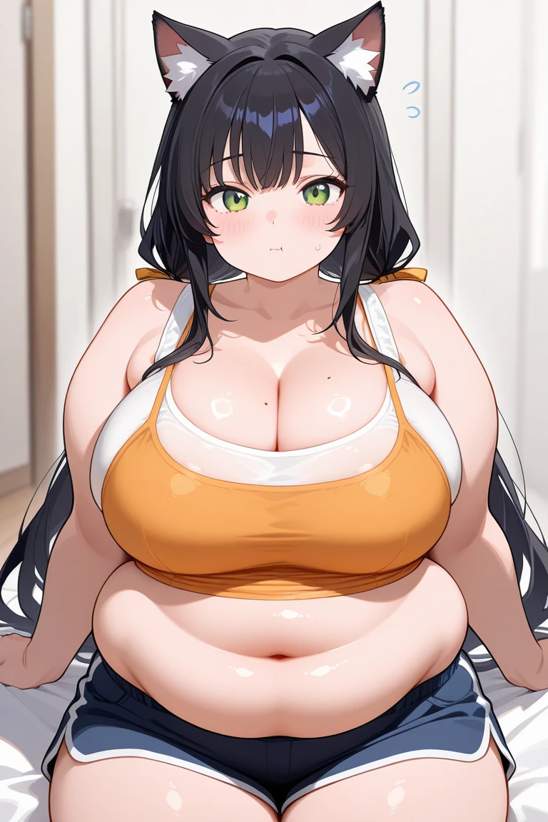 Black hair,Big Baby Bump pregnant,Black swimsuit, Big , nipple, cum, Big Blue Balloons,16 years girl, Big pregnant Belly, Big Pregnant girl, Largest Belly of Pregnant, Huge Pregnancy, background hotel room,Huge 9 months Pregnancy Belly,huge belly expansion, huge belly girl, yellow eyes, big