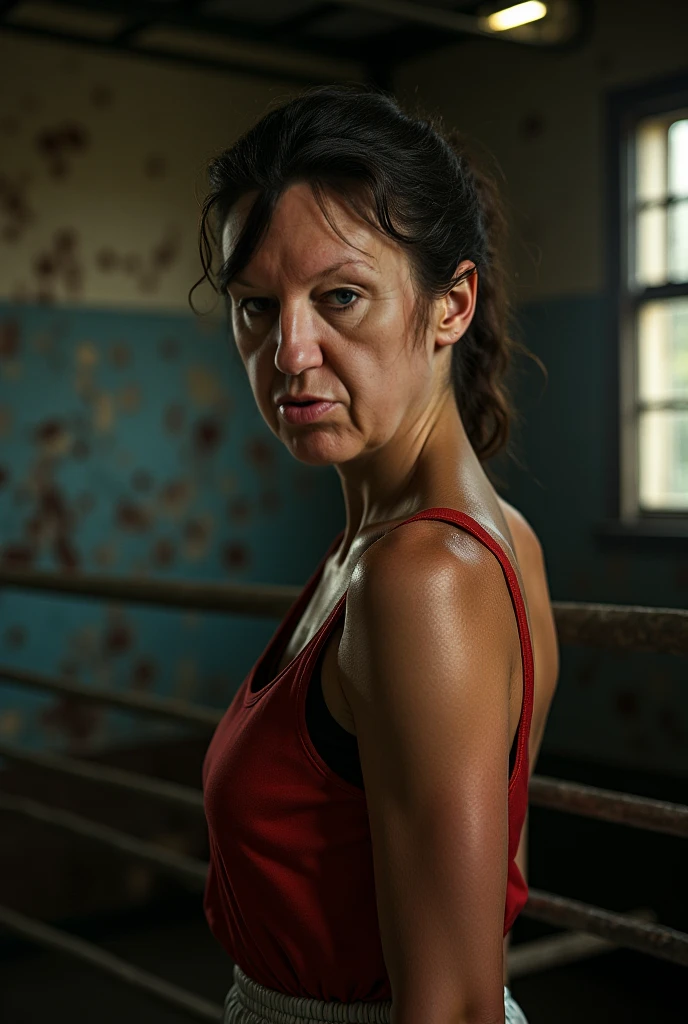 portrait of skswoman, hopeful , wearing beachwear , with black Side braid , background dungeon epic (photo, studio lighting, hard light, sony a7, 50 mm, matte skin, pores, colors, hyperdetailed, hyperrealistic)