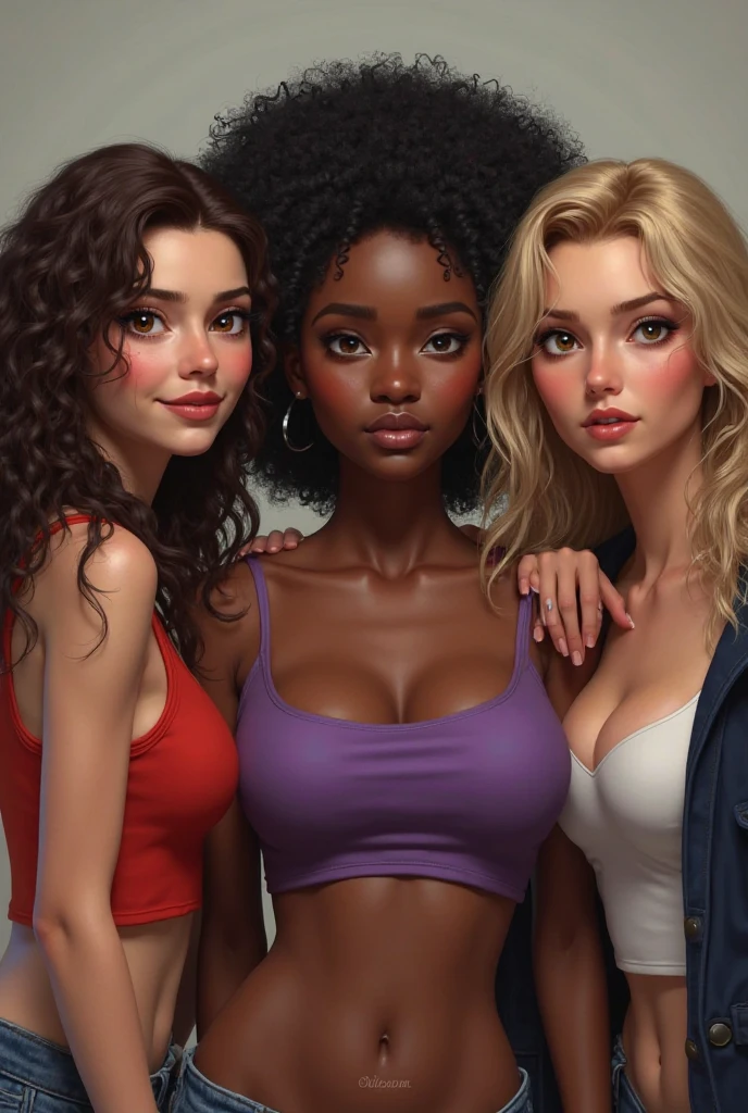 (((double cleavage:1.8, tribreasts:1.8, conjoined_dicephalus:1.5, two heads:1.5, hugging:2))), **Render**: full body, girl, (((((~25 years old, ebony woman with blonde straight hair))))), (((((ebony, dark skin))))), (((((one person))))), feminine face, no facial hair, no body hair, (((Dressed like an office worker))), cute face, detailed skin, detailed eye, Rendering in highly detailed 4K resolution