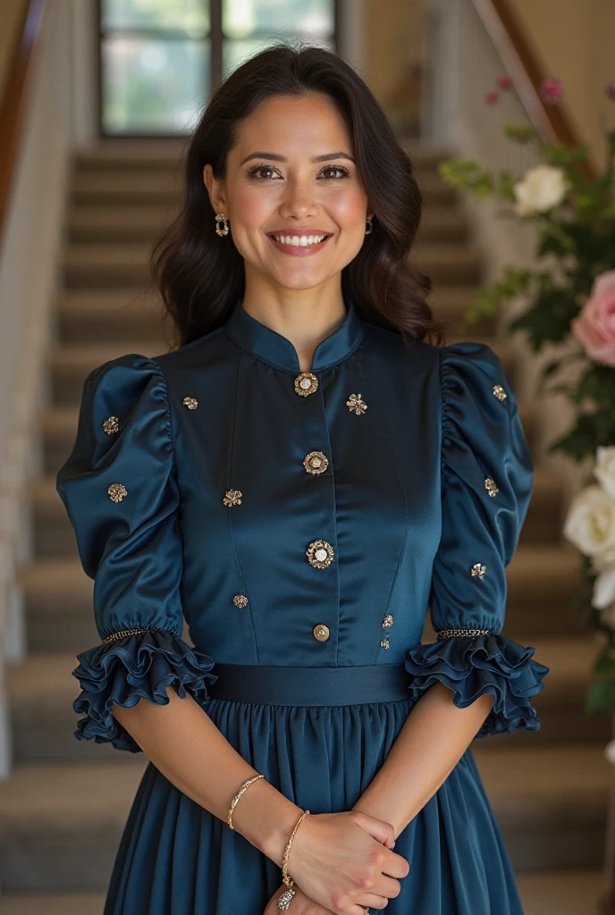 stunning full-body photo of alexandria_ocasio_cortez dressed in a gothic victorian English outfit, smiling, <lora:alexandria_ocasio_cortez_aoc_sdxl_60:0.75>