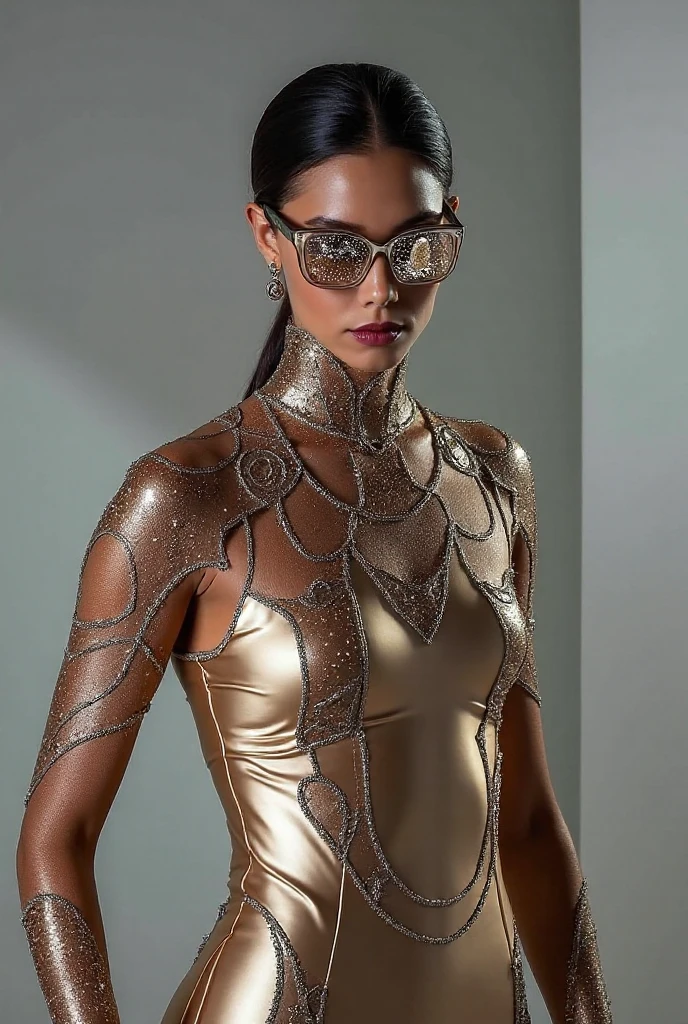 Here is a prompt for creating an image:
"Design a stunning and alluring female humanoid AI robot inspired by the film Ex Machina. The robot should have a face resembling that of an extremely gorgeous lady, with human-like, realistic skin. Ensure that the skin texture is detailed and beautiful, capturing the essence of a woman's beauty intertwined with advanced AI technology."
