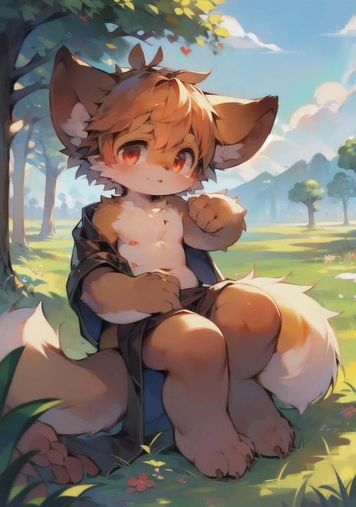 super high quality,Very detailed,High resolution,(amazing,Dynamic Angle) Highest quality,Highest quality,high quality,Anime illustrations,(kemono)(Furry Personification)Seascape,fox boy,What I'm doing wrong,Characteristics of the Sailor Suit,(Cheerful ager、13 y),blue sky,