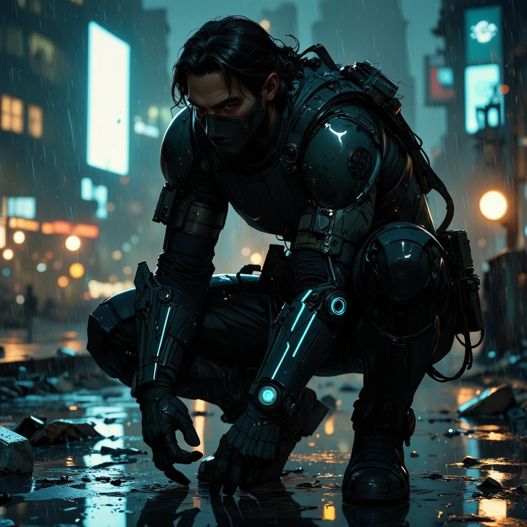 <lora:Super_speed_running_V2-10:0.7> super_speed,  running,  lighting, light trails, motion blur,  <lora:JetstreamSam:0.9> JetstreamSam,  cyborg, , mask,