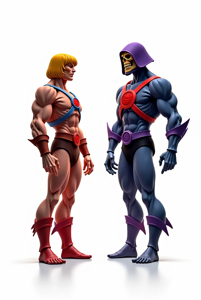He-Man and Skeletor at a panel convention.