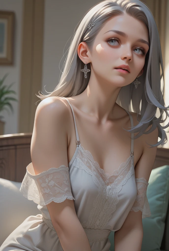 (masterpiece, high quality, best quality:1.1), fantasy style, 
woman, eva, (white hair), , (blue-gray eyes), (cleavage), dress,
phonepose, holding cellphone,
extremely detailed, extremely intricate, fine texture, Extremely high-resolution details, detailed hair, sharp focus, vibrant colors, soft lighting,