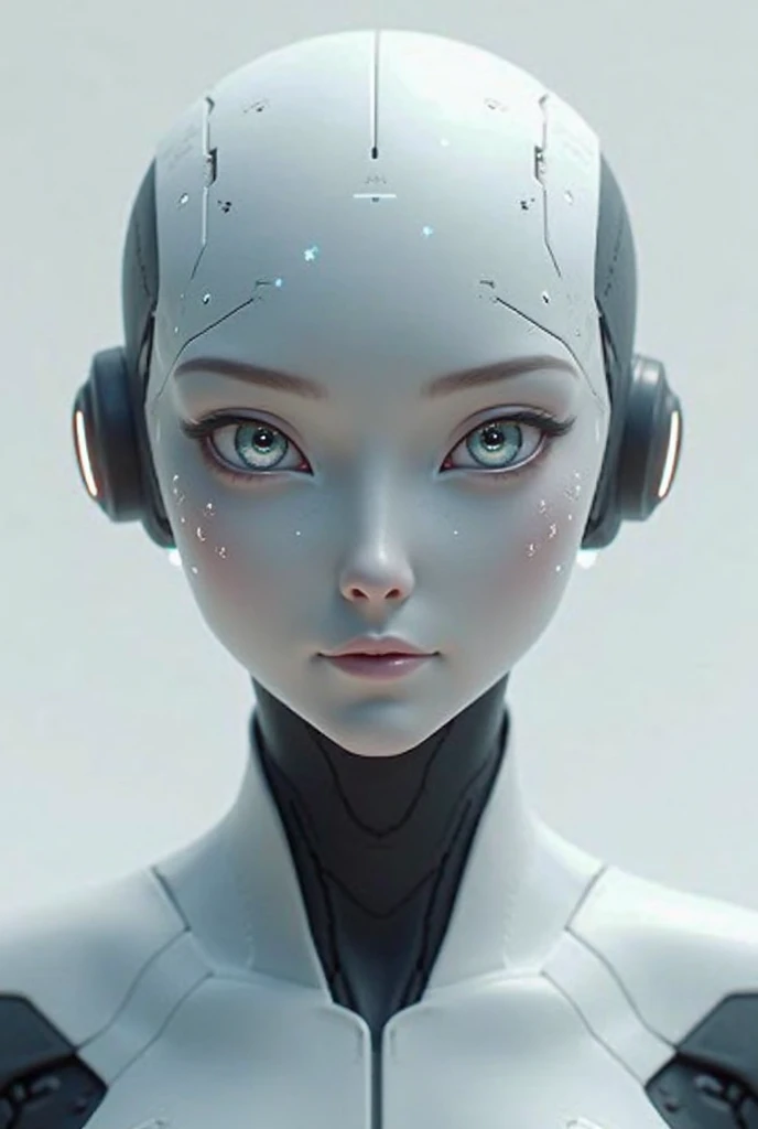 /I in style of 3D digital illustration, ethereal Shanghai girl, side-by-side comparison, showcasing technology and reality,The illustration on the left depicts her real face the illustration on the right reveals robot face,front view, symmetric, volumetric lighting,minimalist, solid background, high contrast, ultrahigh definition. --ar 3:4 --niji 6
