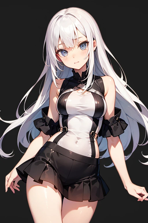 (masterpiece, top quality, best quality), european, 1girl, :o, armpits, bangs, bare shoulders, black jacket, blush, breasts, cleavage, cowboy shot, jacket, large breasts, long hair, looking at viewer, navel, off shoulder, open clothes, open jacket, open mouth, red eyes, solo, sports bra, sweat, thighs, very long hair, white legwear
