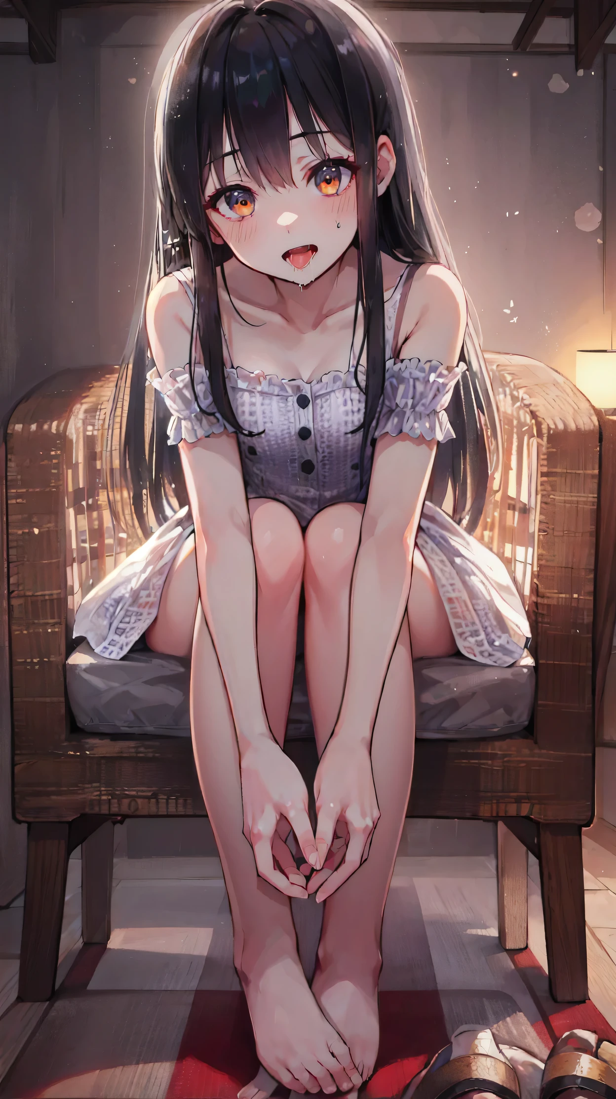 One girl, Kitagawa Marine, sono bisque doll wa koi wo suru, masterpiece, Highest quality, so beautiful, Absurd, Movie stills, Emotional, Harmonious, Vignette, Very detailed, High budget, amazing, nice, Film Grain, Kneel, View your viewers, Point to your audience, key