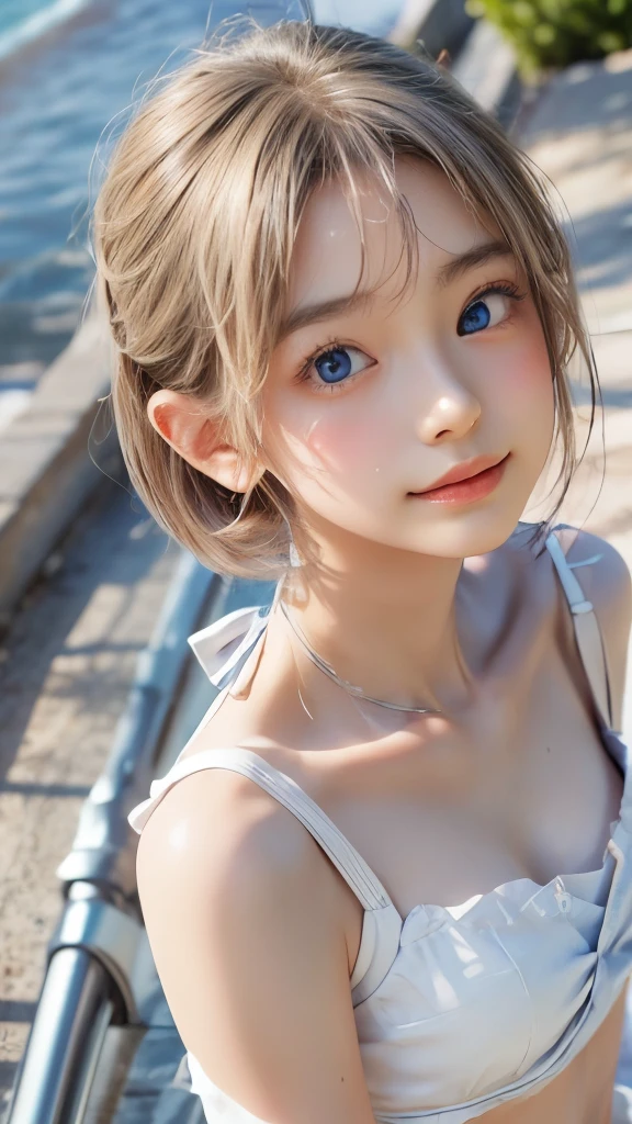 masterpiece, 最high quality, 8k, Ultra-dense skin, Looking into the distance, Jealous, cute, 1 girl, short hair, Wear a bow, Secret Society of Time Travelers, masterpiece, 最high quality, RAW Photos, Absurd, alone, beautiful girl, 13 years old, (Small breasts:1.2), (Cleavage:1.2)、puffy nipples , (topless:1.3), Spilled Breasts,、8k, View Viewer, Pigtails、Three-stranded、Textured skin, Rich colors, nature, Frank, Sophisticated, (Thin arms, Skin with attention to detail:1.2), cute顔, Soft lighting, high quality, Film Grain, chromatic aberration, Bluish black eyes、Black-haired, 13 years oldの少女、Side Net,Big eyes, cute,Navy blue ribbon on collar、Off-field、(Slime-ified)、Photorealistic、detailed, Skin Texture, 超detailedな、Delicate and sexy collarbone、非常にdetailedな顔、detailedな唇、detailedな目、double eyelid、Emphasize the chest、Very hurt look、Very embarrassed look、Raise the hem of the skirt yourself,、Showing her white panties to the camera、Fluffy semi-long hair