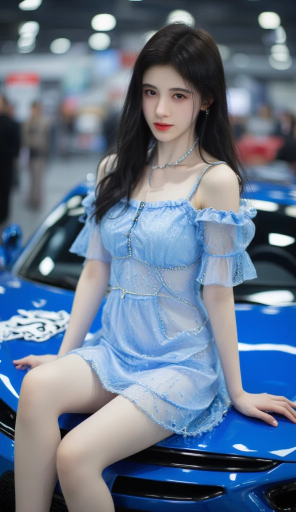 offcial art, Unity 8k wallpaper, Ultra detailed, Beautiful and aesthetic, Beautiful, Masterpiece, Best quality, (zentangle, mandalas, Tangled, entangle), Girl,ssmile, (Lolita costume tights), Long anxious black hair, eyes blue, little breast, Chrome plated robot parts, Luxurious cyberpunk, robot, Clean luxury spacecraft, Science fiction, stasis pod, Fetal position