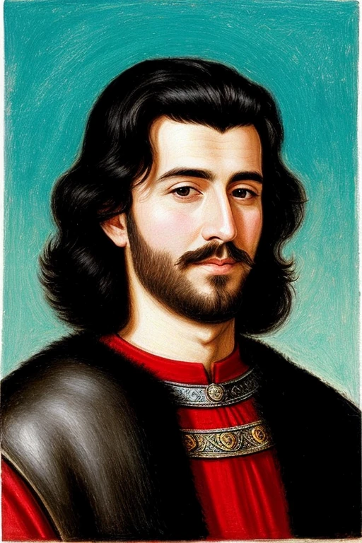 Portrait of Nasser Atrosh, the ruler of Tabaristan in the 3rd century AH in the early Islamic era in Iran