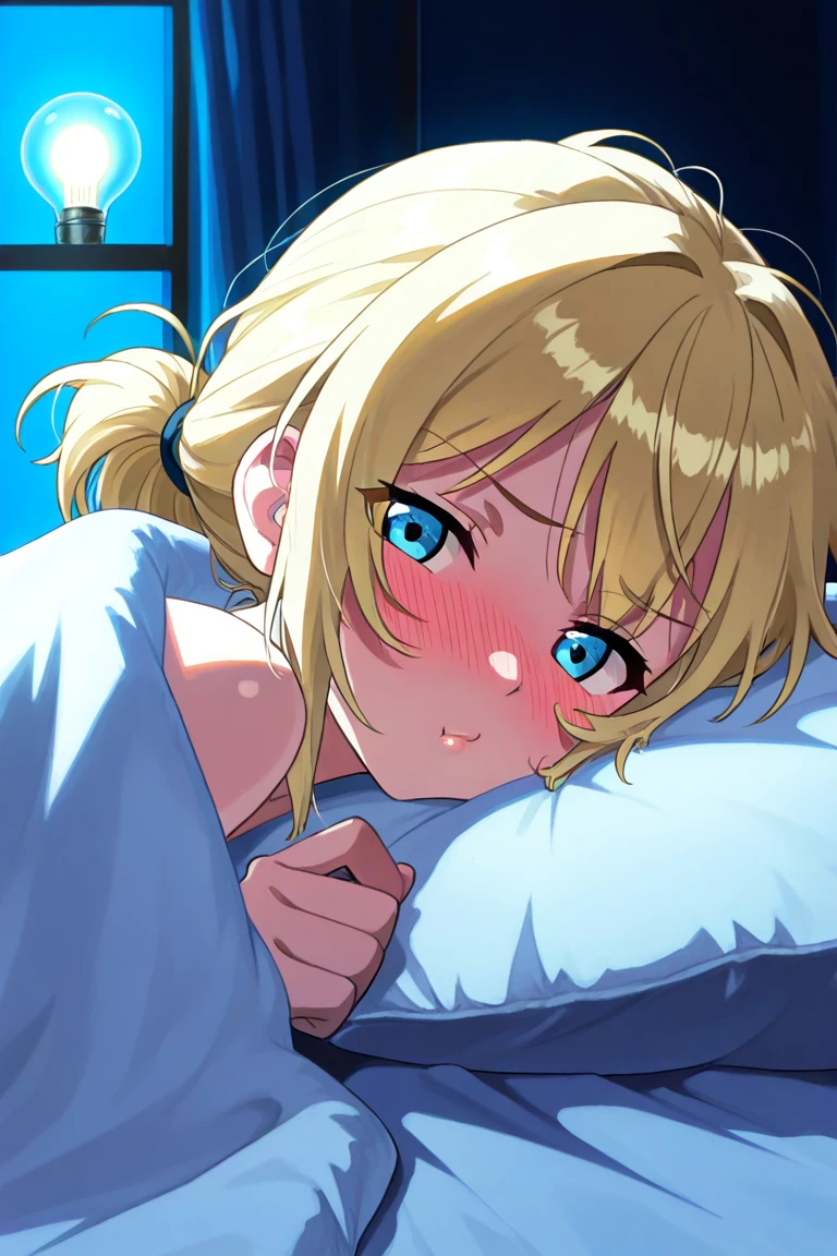 (1 female), (Micro Thong), (((Under the chest))), ((Crop top shirt)), ((Spread your legs, Get down on one knee)), (Sailor top only), (White short shirt), Summer clothes, ((Red ribbon tie)), ((Sheer white long thigh-high socks)), Long thigh high socks, (((Long gloves))), masterpiece, 最high quality, high quality, High resolution, In detail, Detailed Texture, Realistic facial expressions, Realistic, colorful, Ray Tracing, Ahegao, sad, smile, (((Are crying))), (Drooling), ((vapor)), (Glowing Eyes), (Beautiful and delicate face down to the last detail, Beautiful eyes in every detail, Perfectly balanced face, Skin with attention to detail, The optimal ratio is four fingers to one thumb, (((Glowing White Skin))), (Oily skin), (Large Breasts), ((Smooth texture, Realistic texture, Realistic)), ((Green Eyes)), (((Blonde semi-long hair, ponytail))), (Beautiful Face, Cute face, Detailed face), On the bed