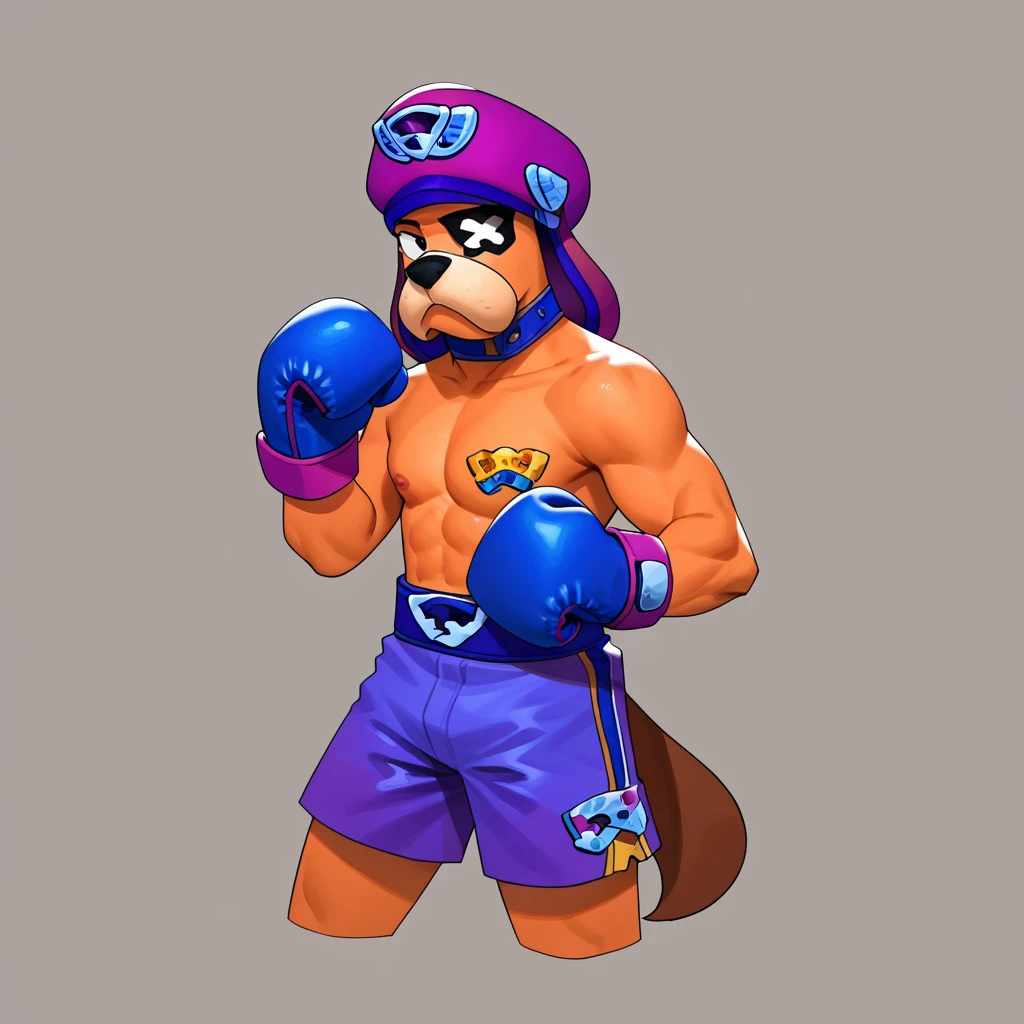 Brown cartoon kangaroo dressed like WWE wrestler Kofi Kingston
cartoon kangaroo head. Cartoon kangaroo hands. Cartoon kangaroo body. Cartoon kangaroo arms. Cartoon kangaroo legs. Cartoon kangaroo forearms.
Black dreadlock braided head hair. Short black mustache and beard Skinny.
Blue, pink, and white underwear ordained with a unicorn. Black T-shirt ordained with a Blue, pink, and white unicorn.
Pink kneepads, elbow pads, and wrestling boots.
Standing in a wrestling ring.