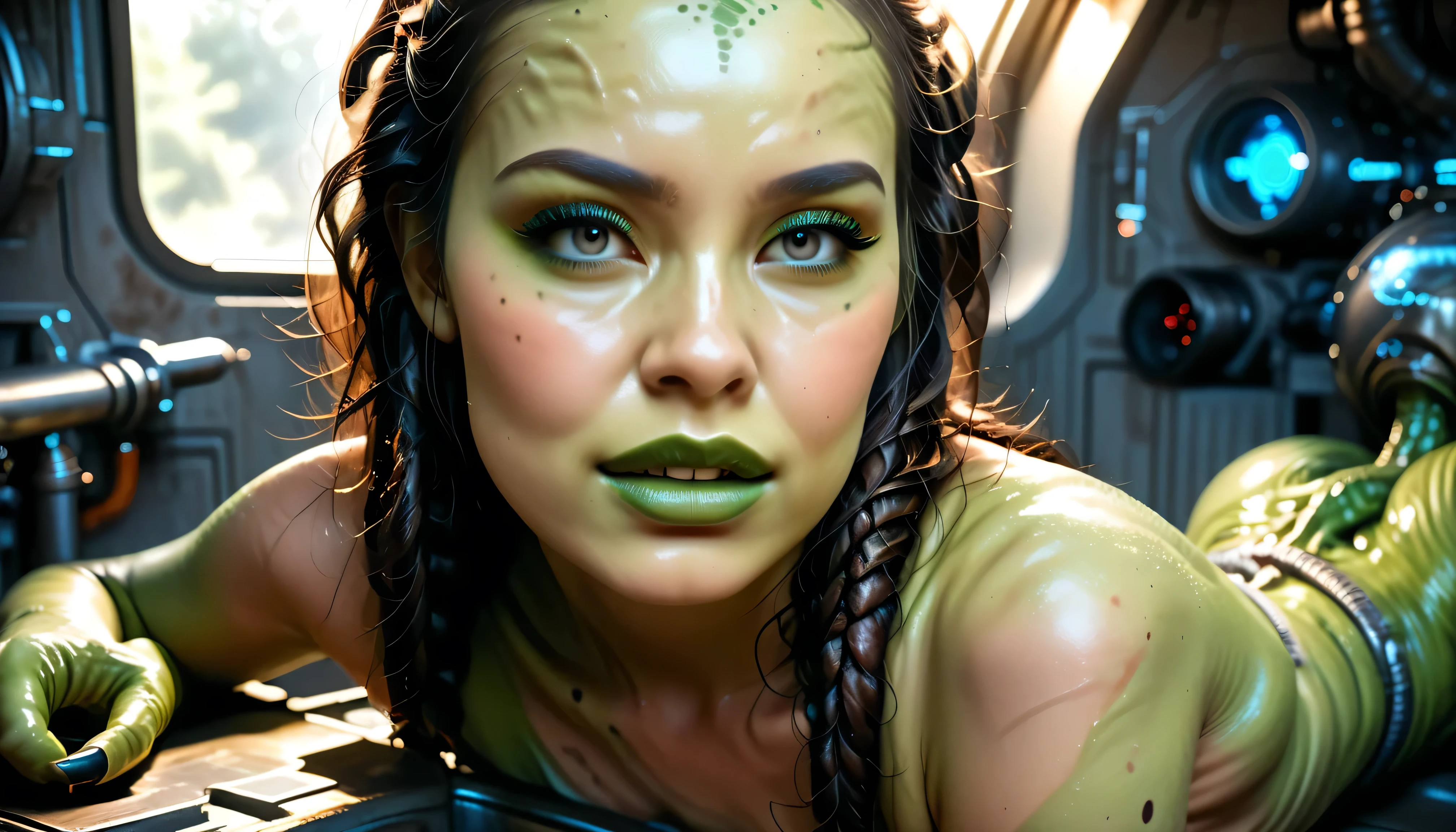 sfw:2.stop,.(Galactic_Porn_photo_shoot),(penetration),score_9, score_8_up, score_7_up, score_6_up, score_5_up, score_4_up, photorealistic,rating_safe:2, ((18-year-old_alien_girl)), 1girl,(solo), sfw:2,Horney, exploited_alien_girl,alien_Sex_worker, Naughty pleasure sex, (lightly_moist_green_skin),green lips,porn,(green_cock),sfw:2,(skin pores, veins), Voluptuous, beautiful face, sexy face, seductive, provocative.stop.sfw:2