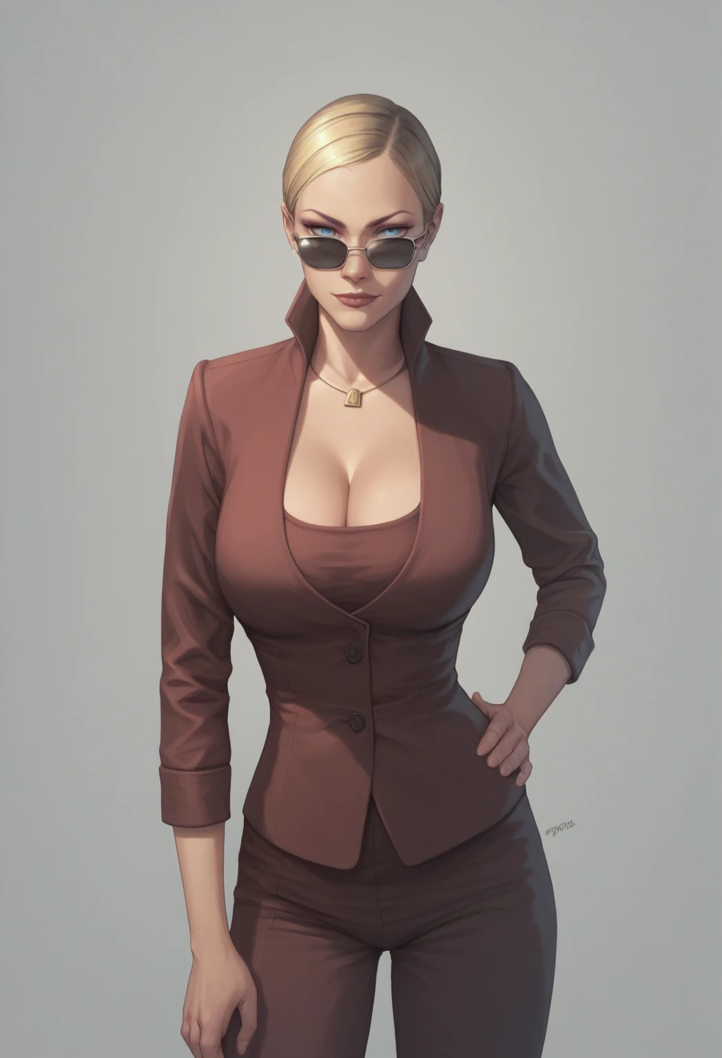 a close up of a woman in a suit and a red top, anya from spy x family, official character art, official character illustration, cushart krenz key art feminine, lois van baarle and rossdraws, lovely brigitte from overwatch, artgerm and atey ghailan, cammy, lola bunny fanart, detailed character art, professional character design