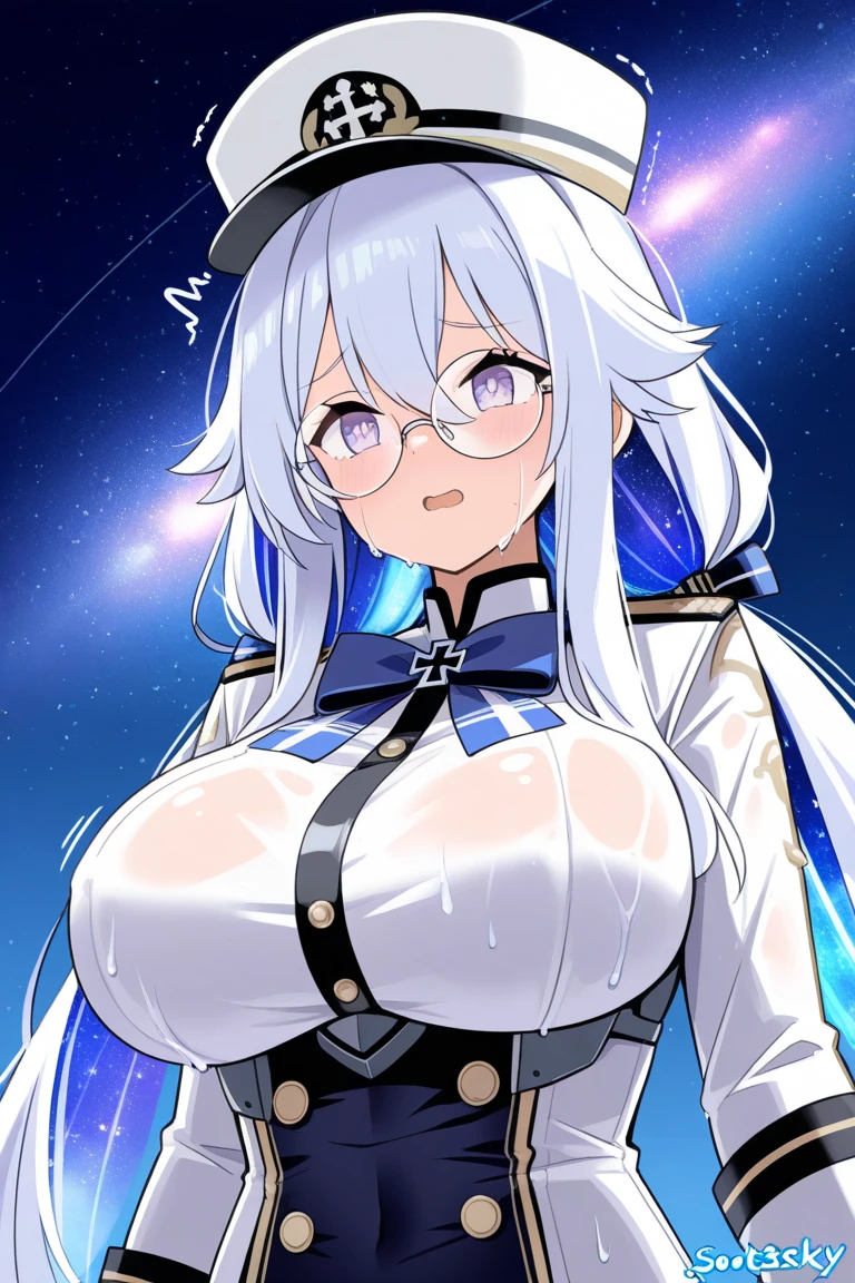 (????????????????:1.15)(masterpiece:1.2)(high quality)(best quality) 1girl,cat,anthro,animal ears,tail,gray hair,thigh highs,white lab coat,futuristic space station,laboratory,glasses, *//*, blue eye, *//*,