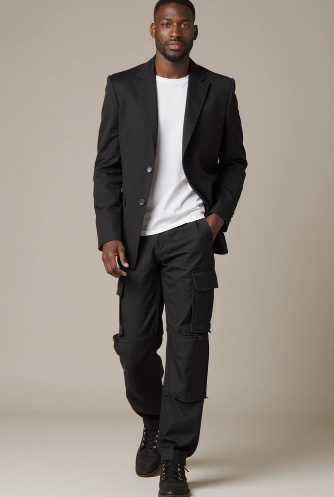 Image of a dark-skinned boy with black hair, height 1,64 with clothes 
