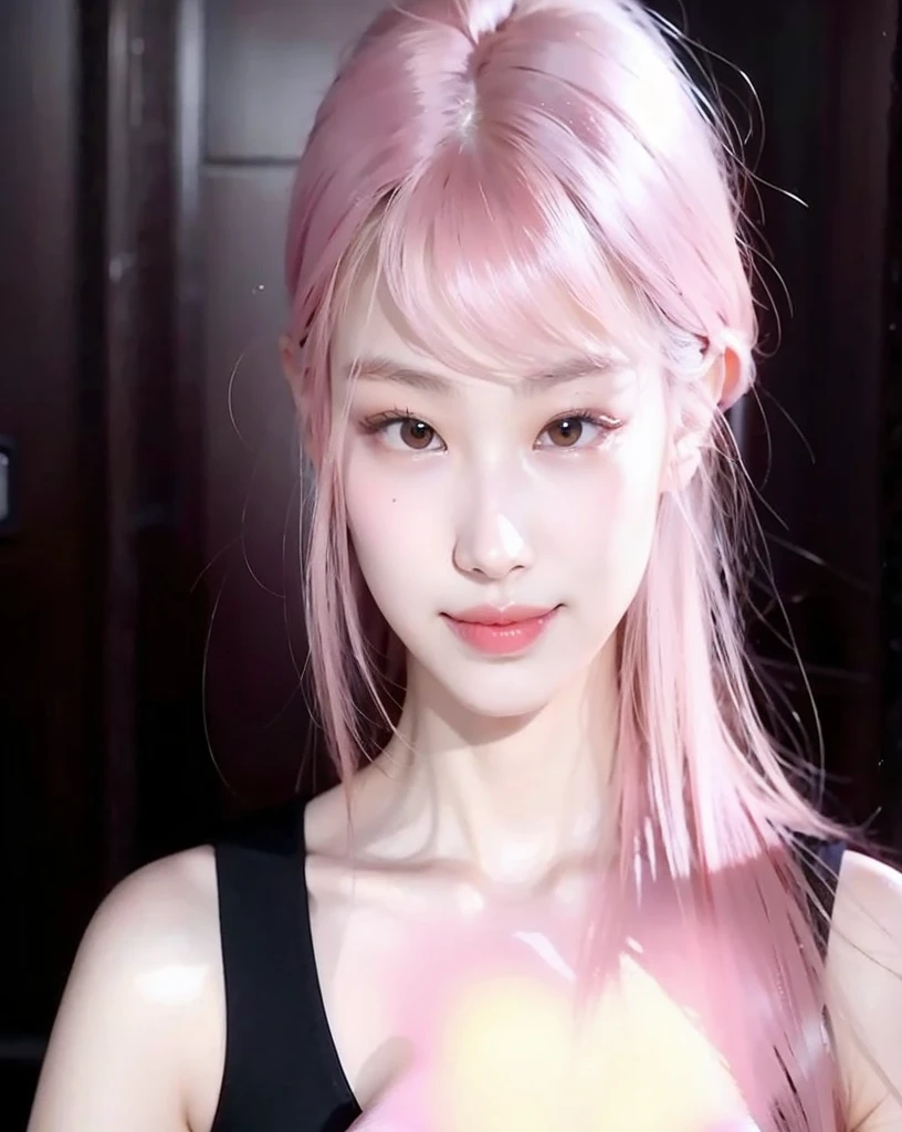 ((best qualtiy,8K,tmasterpiece:1.3))),Clear focus:1.2,(layers-Cut,The large:1.2),Beautiful Women in Perfect Figure:1.4,Slender Abs:1.2,Moist Body:1.5,Highly detailed face and skin textures,Detailed eyes,二重まぶた,cabelos preto e longos,(beautidful eyes:1.3),(Smiling face:1.3),(Both eyes are the same size:1.4),(Light pink hair:1.3),(Smile Lips:1.3)
